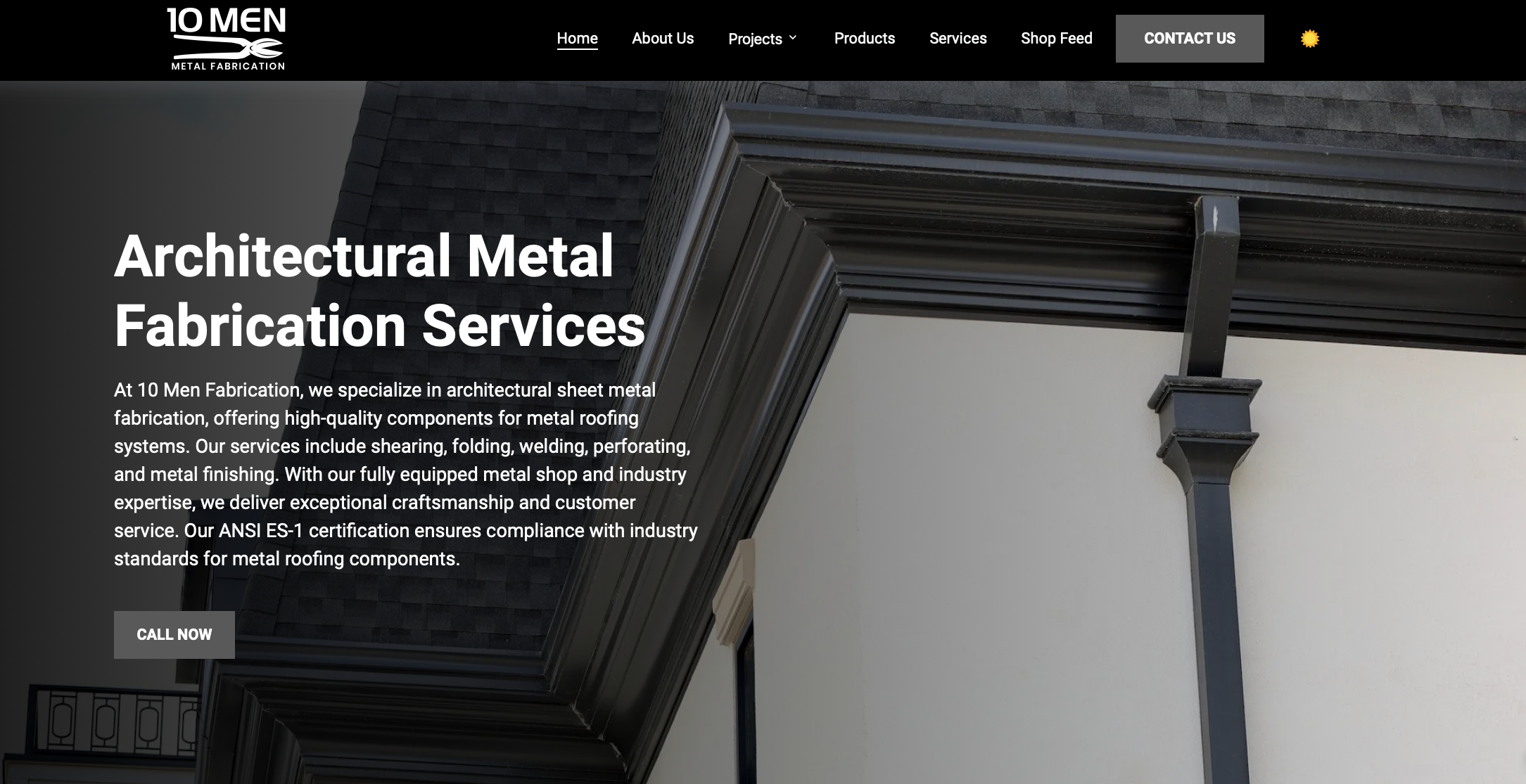 10 Men Metal Fabrication Website Design