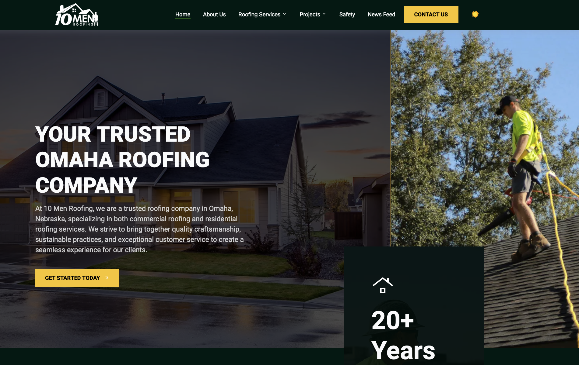 10 Men Roofing Website Design
